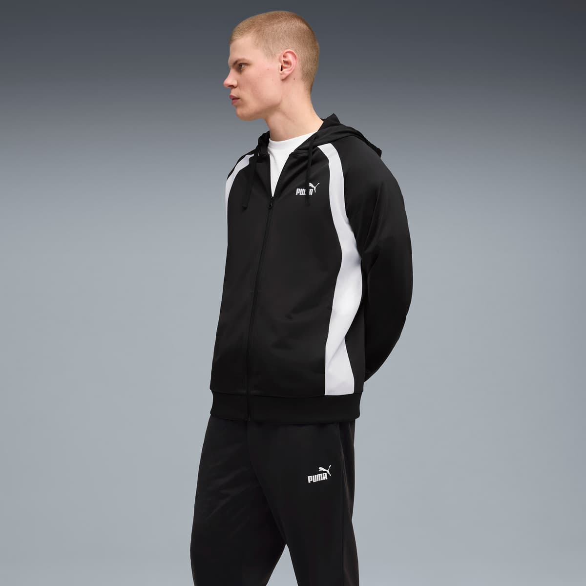 PUMA Polypak met capuchon voor Heren, Zwart, Maat M thumbnail 4