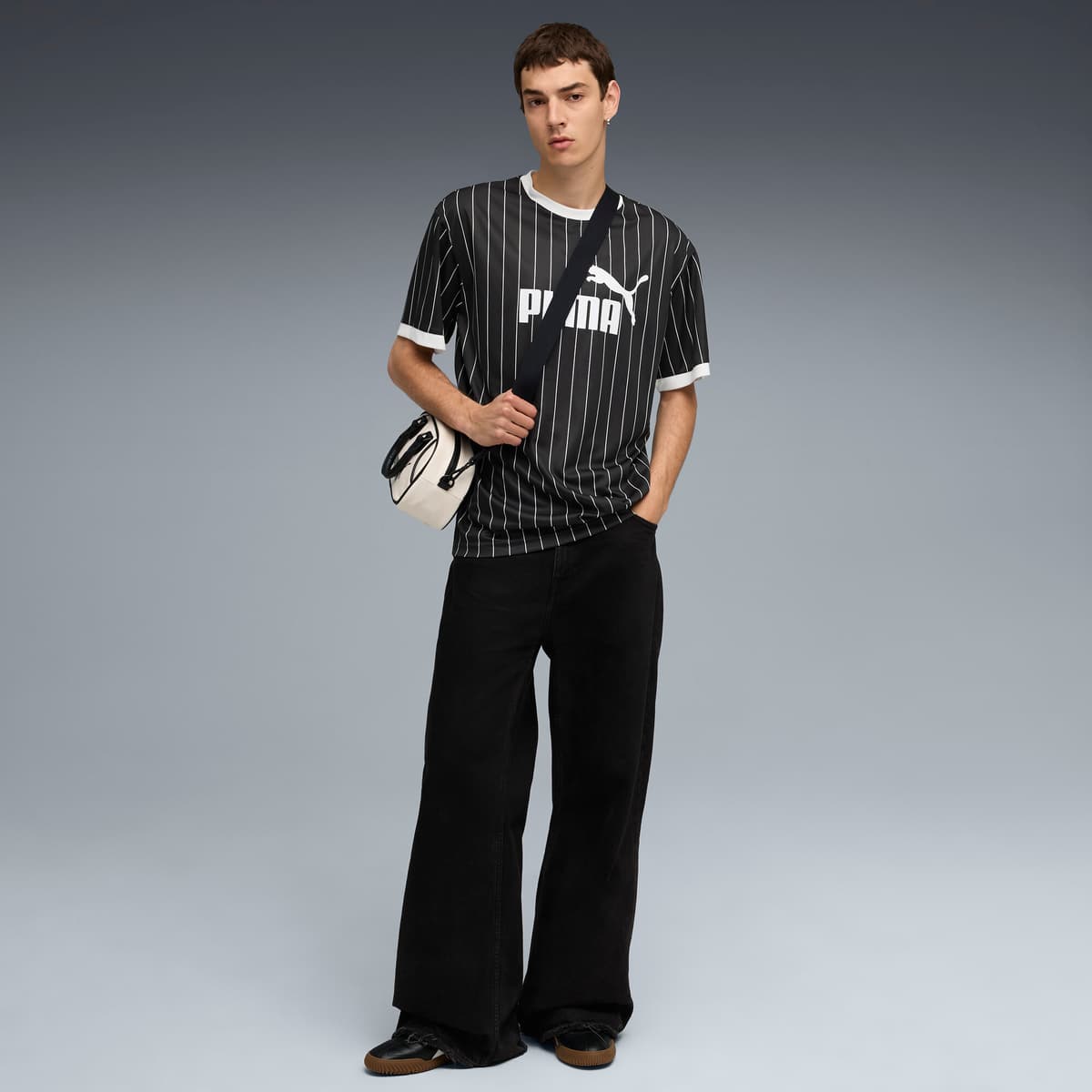 PUMA Essentials gestreept shirt voor Heren, Zwart, Maat 4XL thumbnail 6