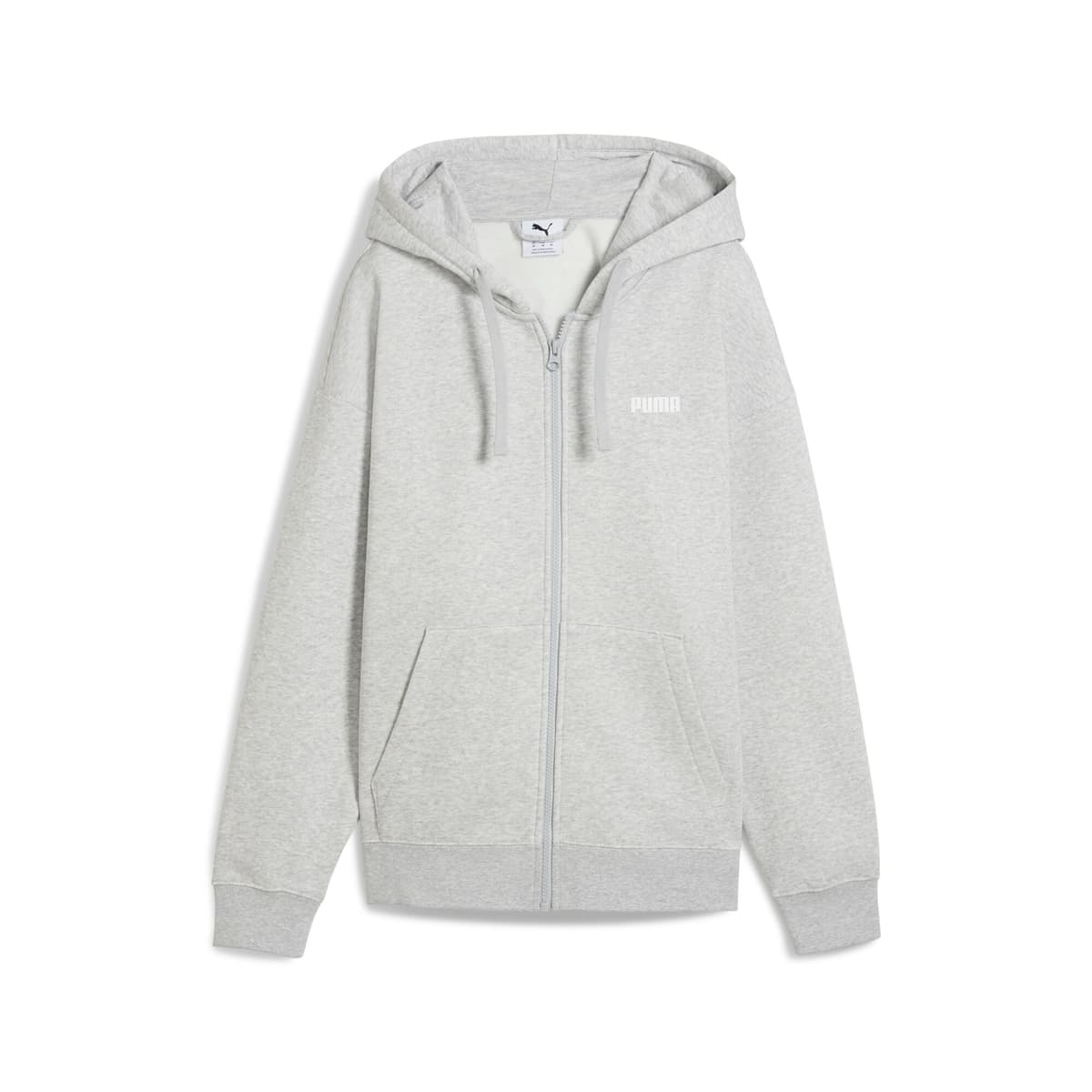 PUMA Essentials Small Logo hoodie met rits voor Dames, Grijs, Maat 3XL