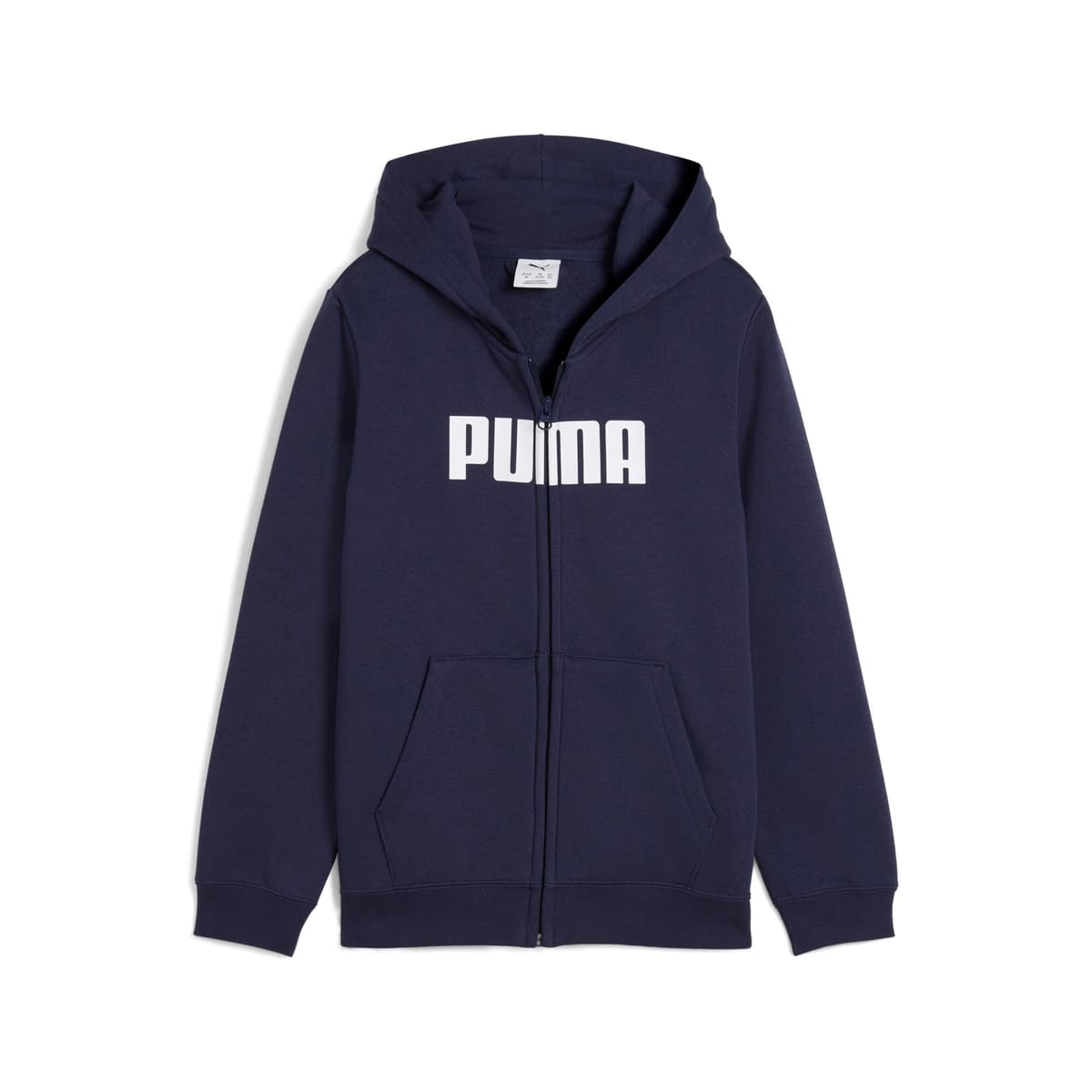 PUMA Essentials+ Logo hoodie met rits voor Heren, Blauw, Maat 13-14Y