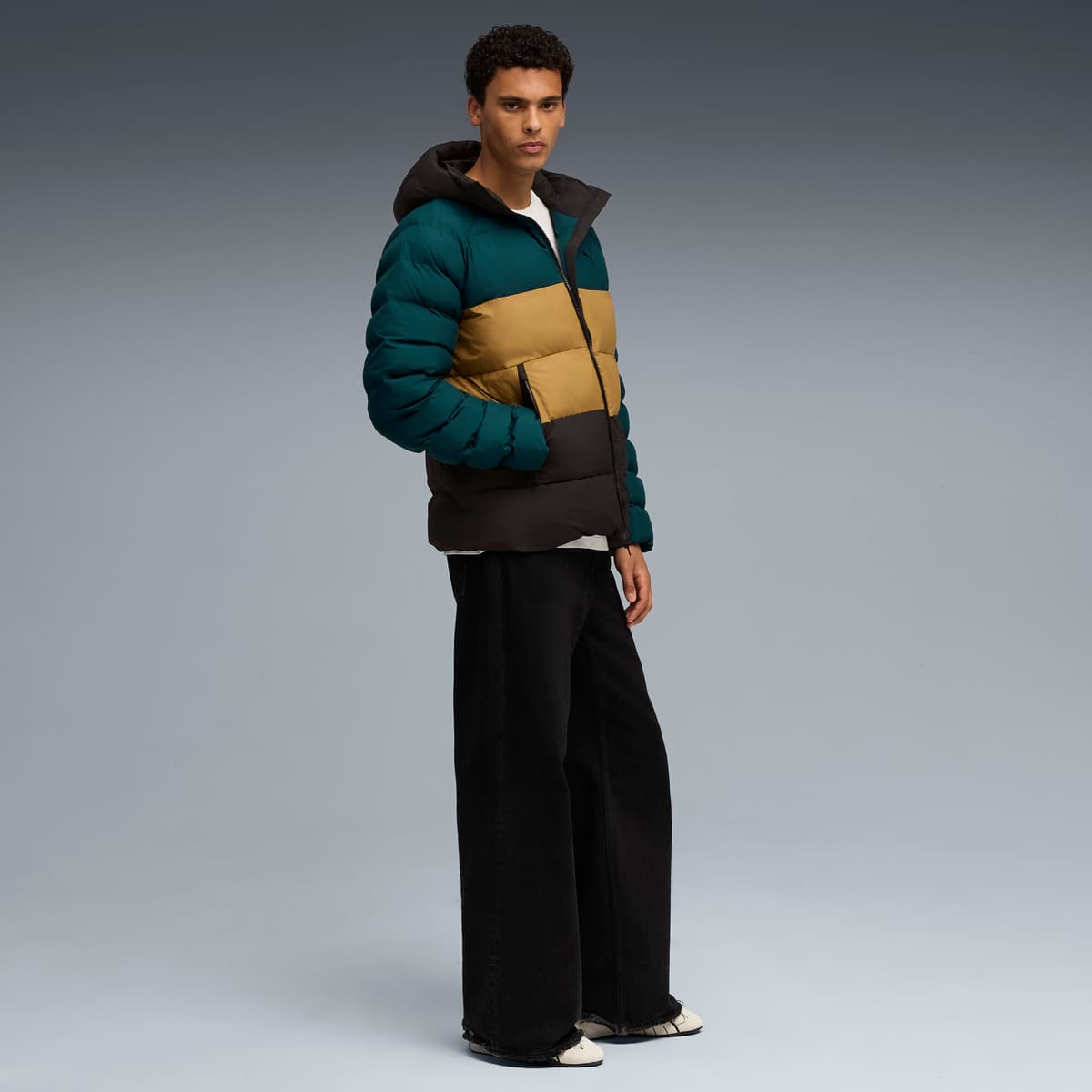 PUMA Mono jack met capuchon voor Heren, Groen, Maat M thumbnail 4