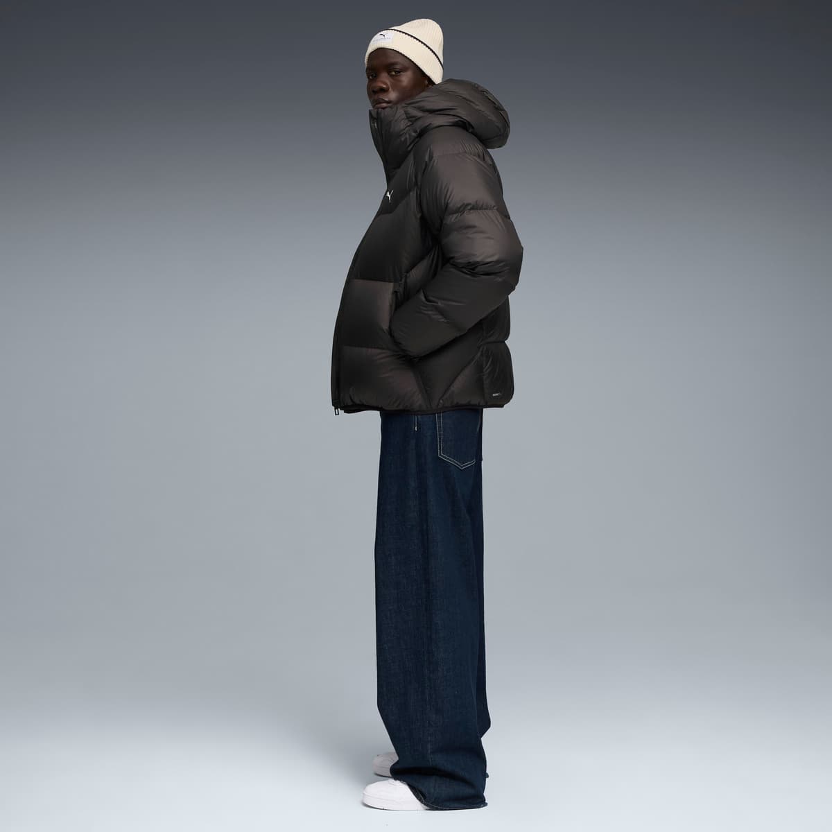 PUMA Donspufferjack met capuchon voor Heren, Zwart, Maat XXL thumbnail 4