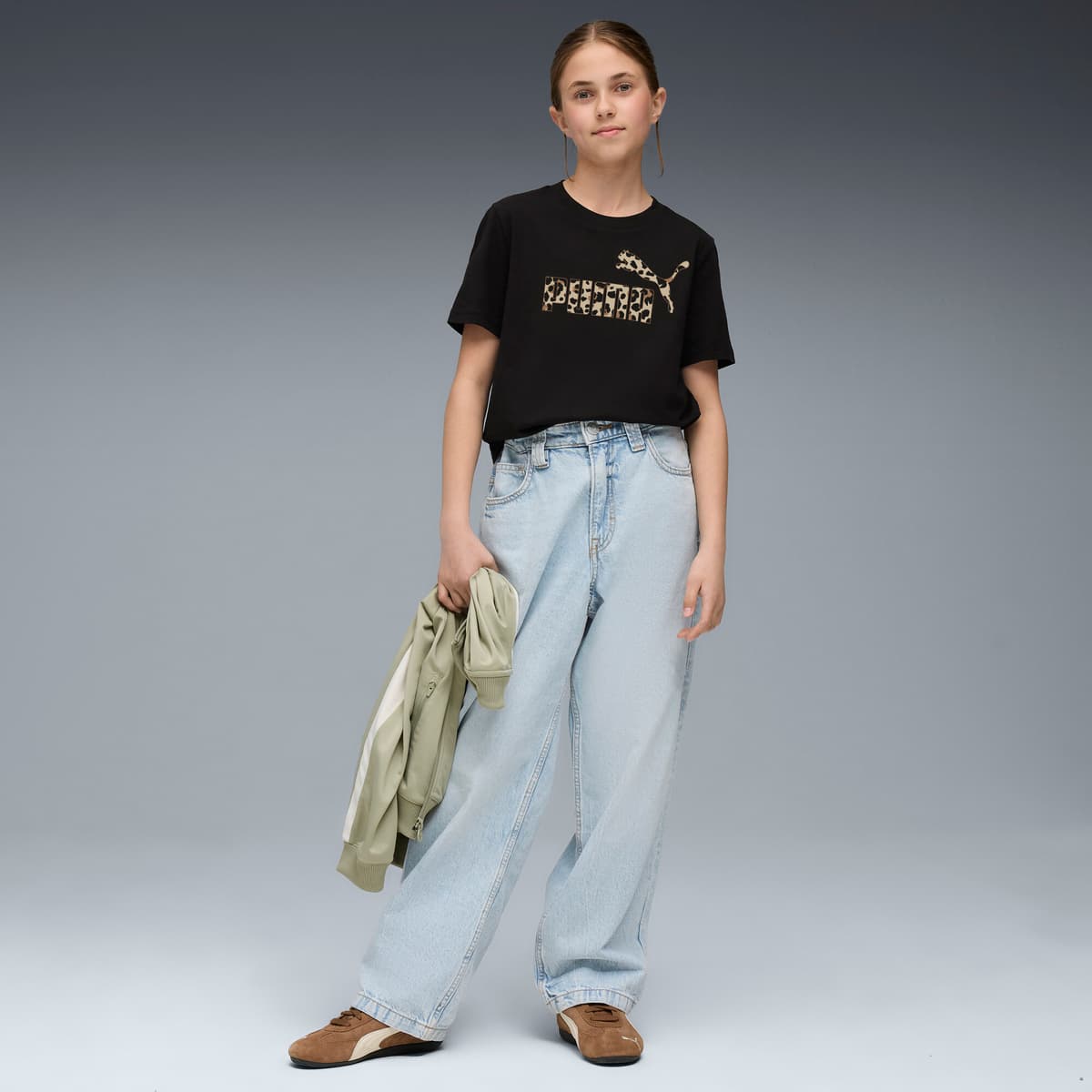 PUMA Essentials Graphic Animal T-shirt met afbeelding voor Dames, Zwart, Maat 11-12Y thumbnail 4