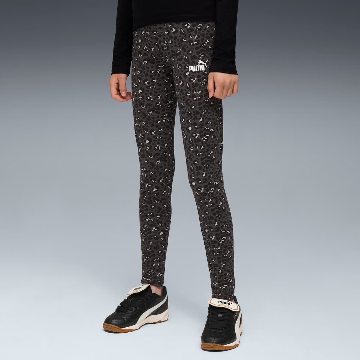 PUMA Essentials legging met grafische dierenprint voor Dames, Zwart, Maat 11-12Y