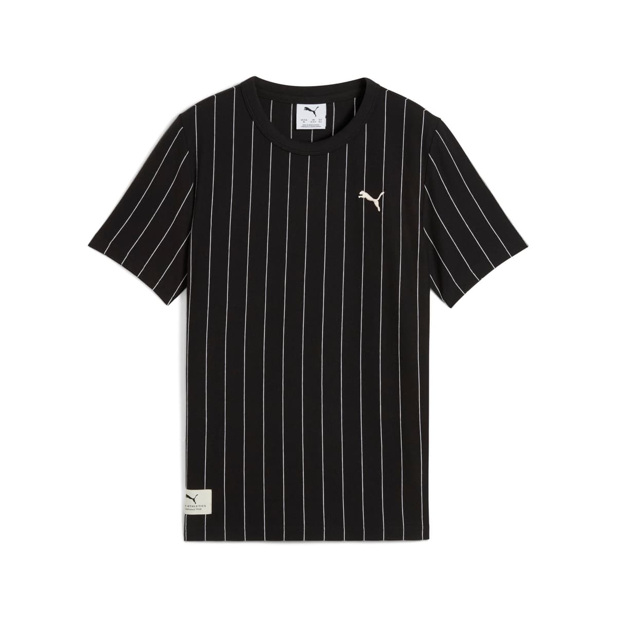 PUMA Class gestreept T-shirt voor Heren, Zwart, Maat 13-14Y