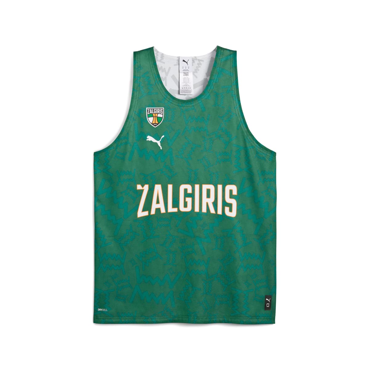 PUMA BC Zalgiris Kaunas omkeerbaar basketbalshirt voor Heren, Wit, Maat XL