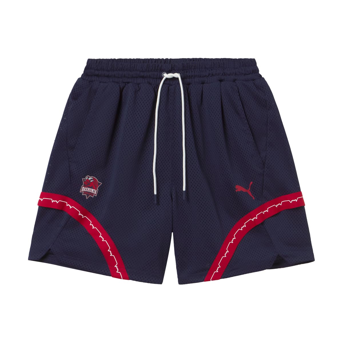 PUMA Saski Baskonia Post Game basketbalshort voor Heren, Blauw, Maat XXL