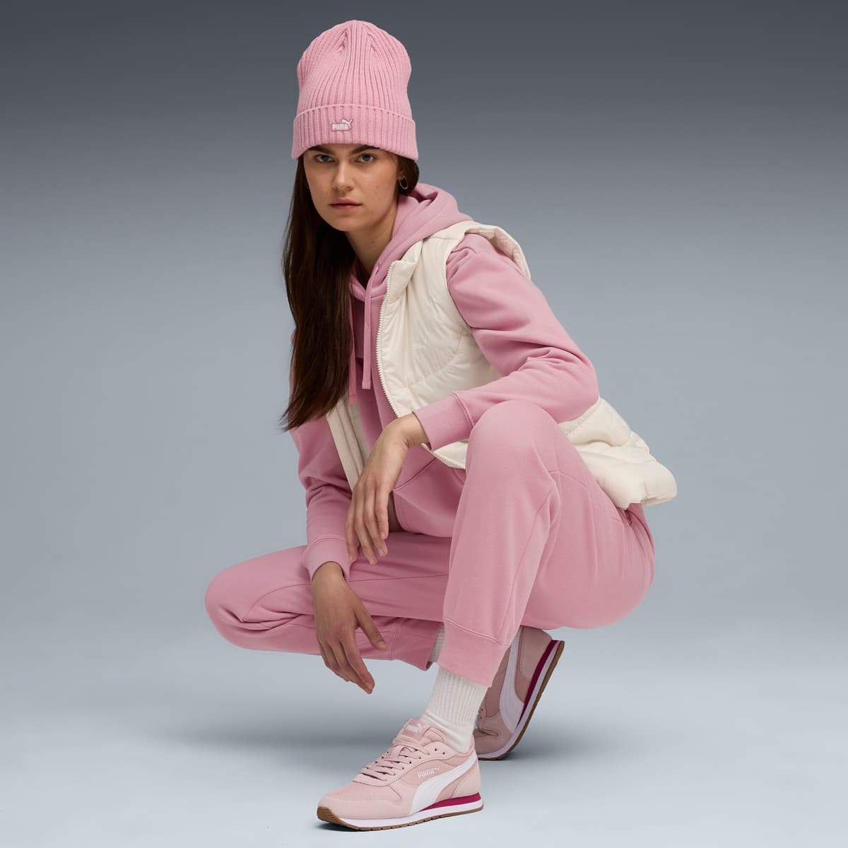 PUMA Loungewearpak van fleece voor Dames, Roze, Maat S thumbnail 4