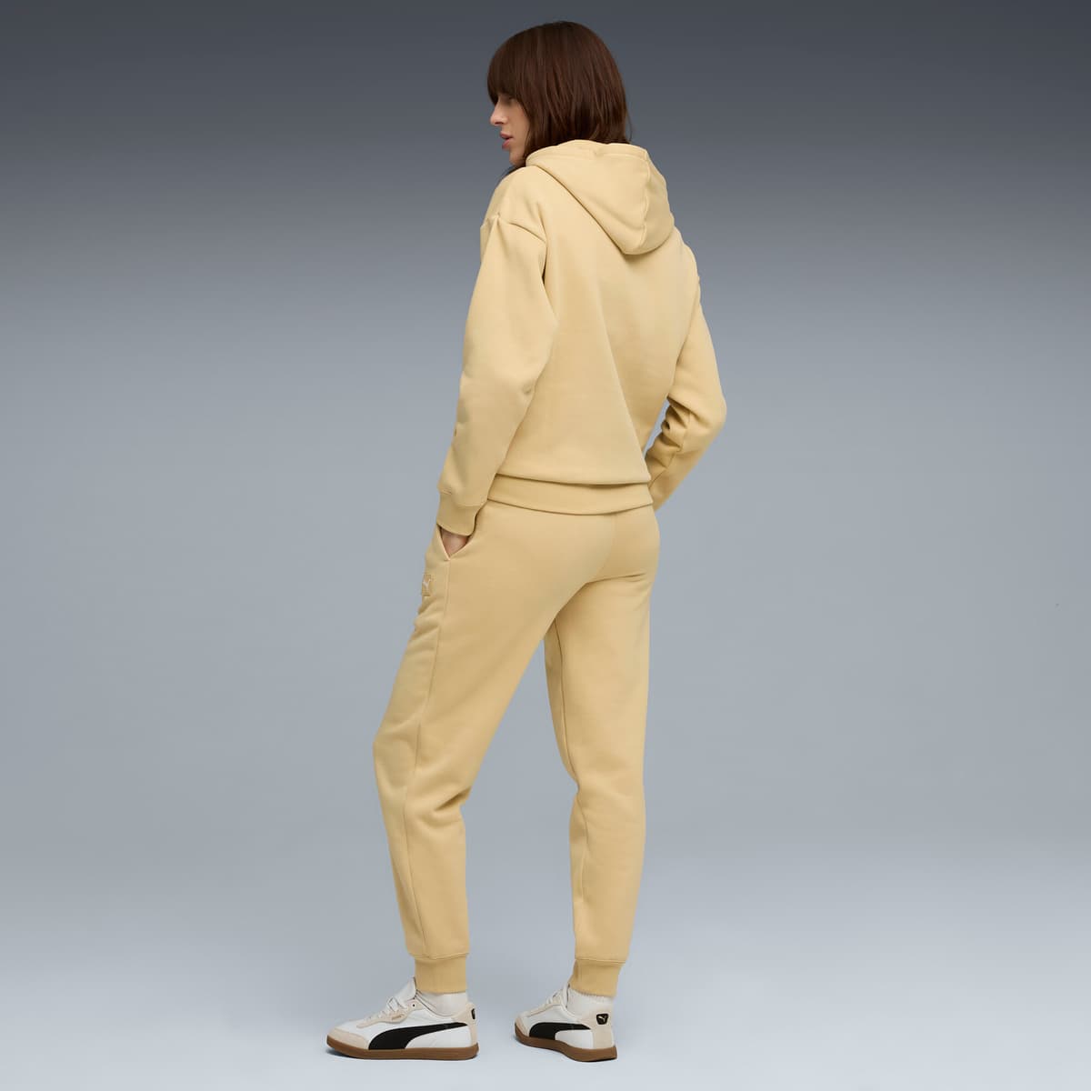 PUMA Loungewearpak van fleece voor Dames, Beige, Maat XL thumbnail 5