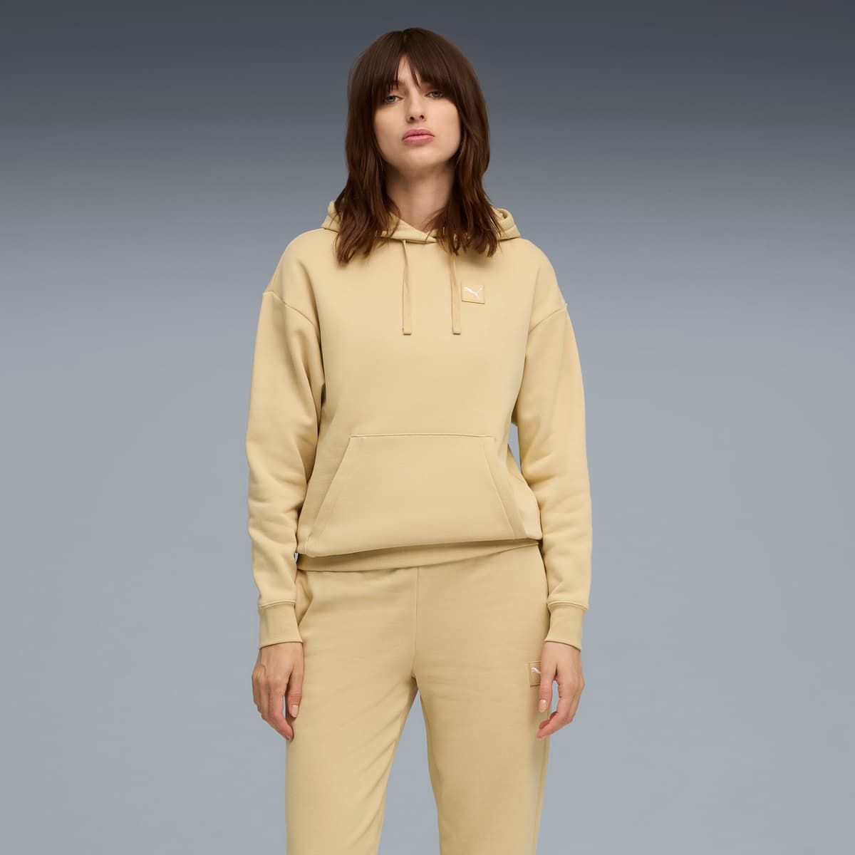 PUMA Loungewearpak van fleece voor Dames, Beige, Maat XL thumbnail 4