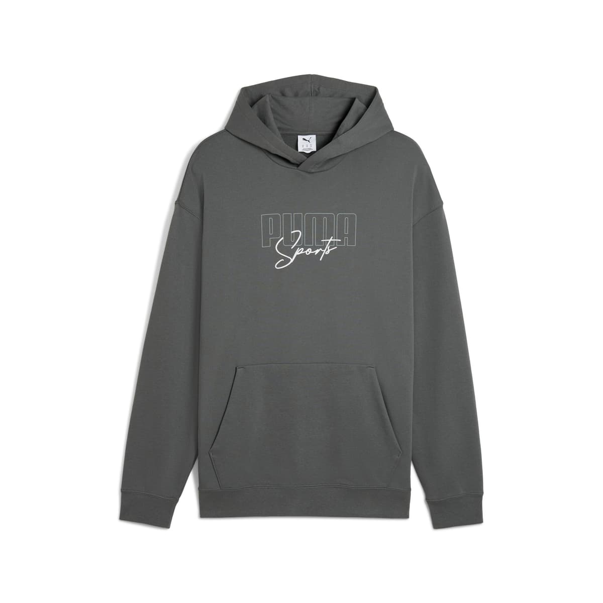 PUMA Wardrobe Essentials grafische hoodie voor Heren, Grijs, Maat XL