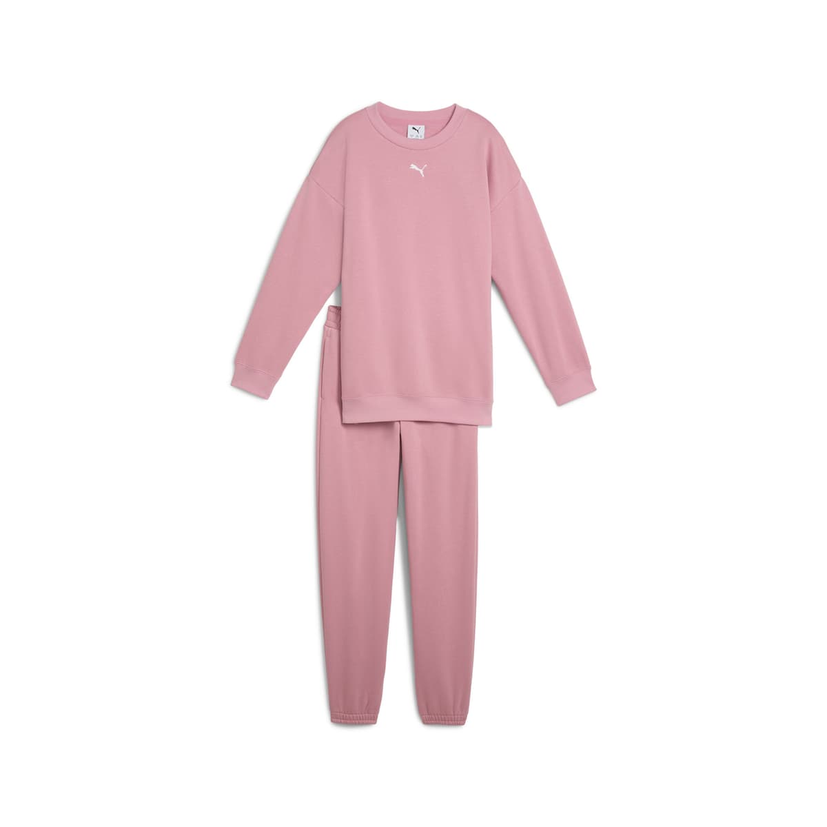 PUMA Loungewear oversized joggingpak voor Dames, Roze, Maat 9-10Y thumbnail 3