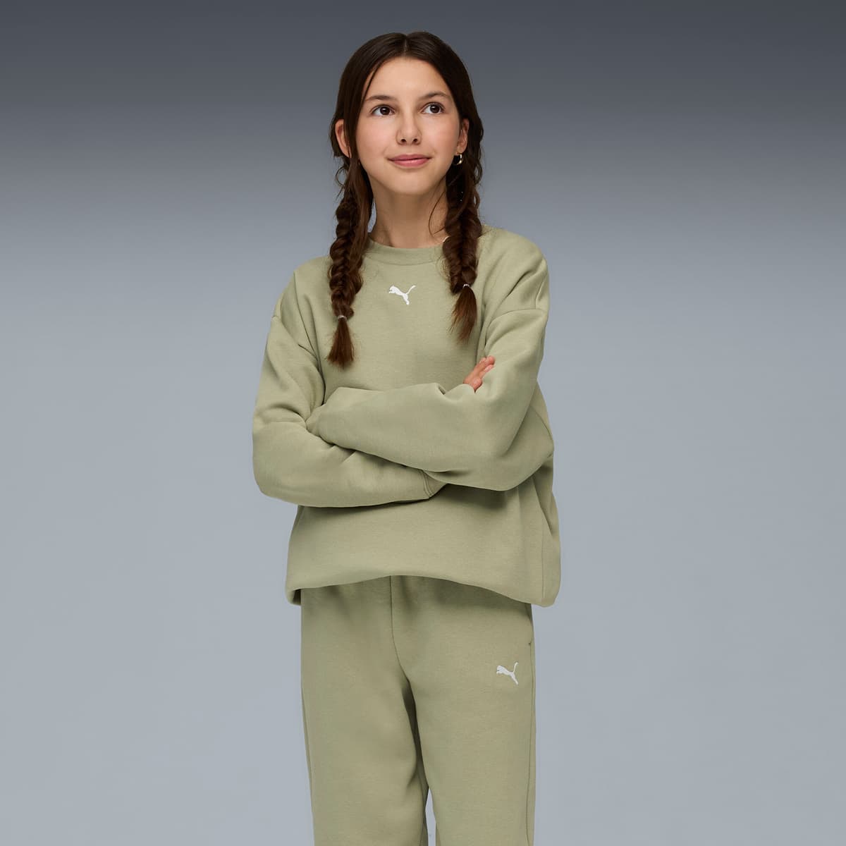 PUMA Loungewear oversized joggingpak voor Dames, Maat 9-10Y thumbnail 4