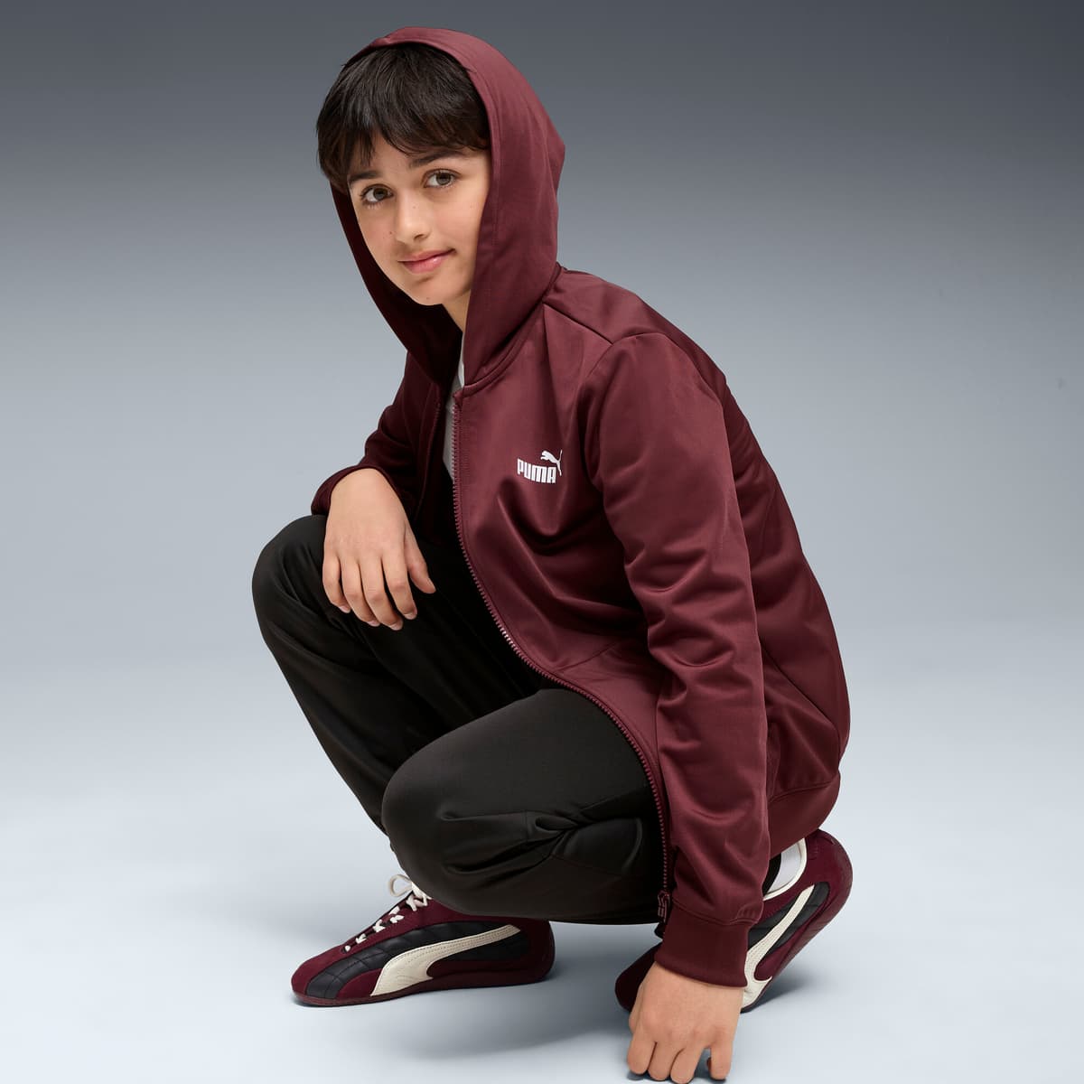 PUMA Polyester pak met capuchon en volledige ritssluiting voor Heren, Maat 9-10Y thumbnail 4