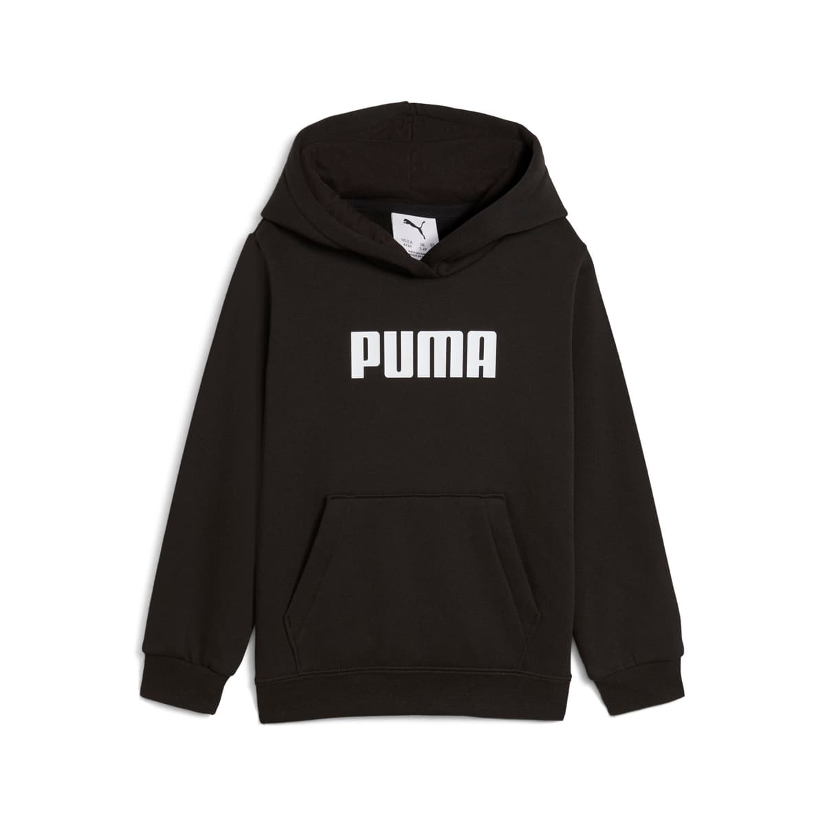 PUMA Essentials Fleece Logo Hoodie Kinderen voor Dames, Zwart, Maat 6-7Y