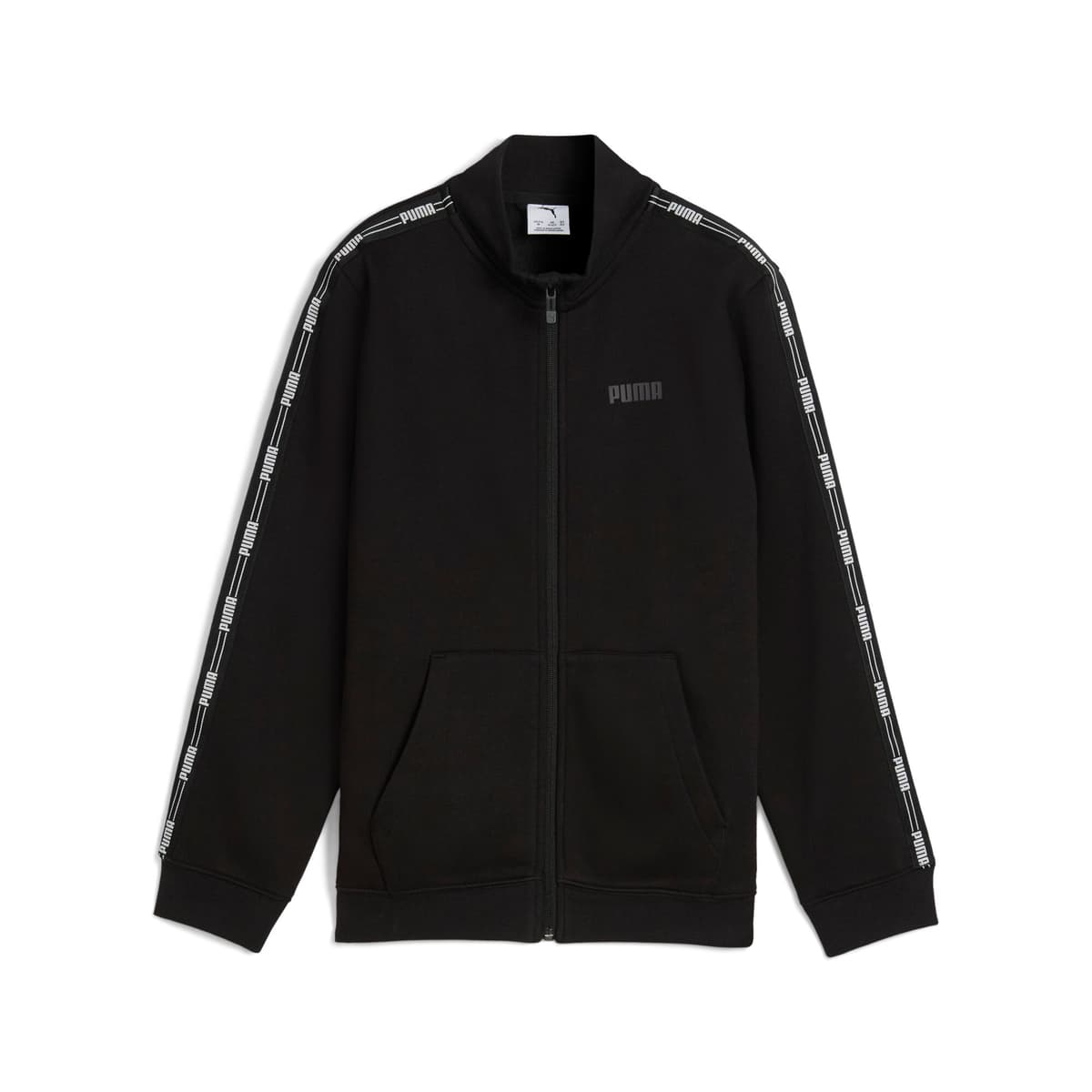 PUMA Tape Full-Zip Fleece Top Jeugd voor Heren, Zwart, Maat 15-16Y