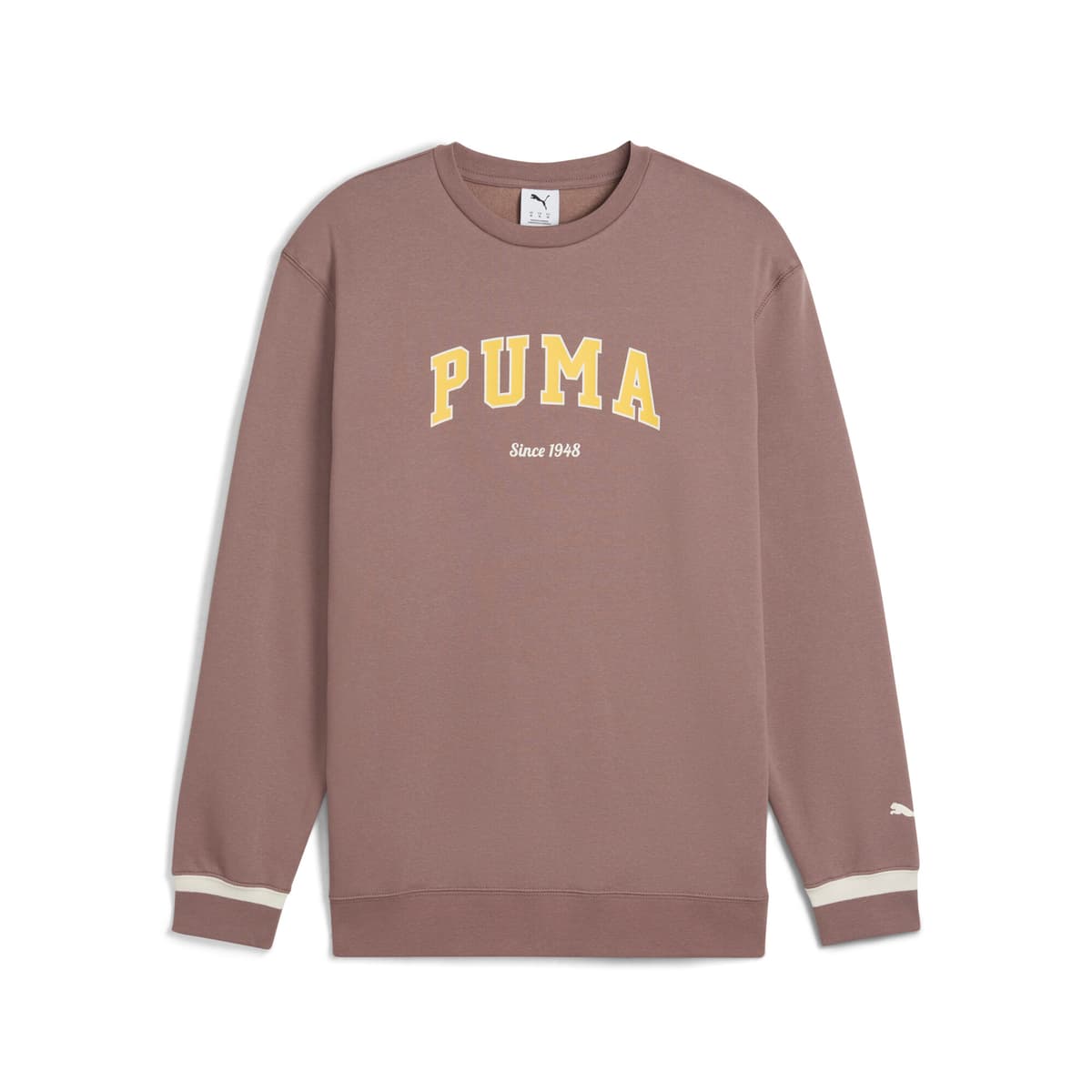 PUMA Varsity Crew T-shirt Heren, Bruin, Maat XXL
