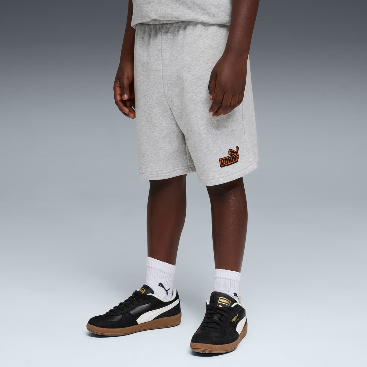 PUMA Essentials Logo Lab relaxed short voor Heren, Grijs, Maat 11-12Y thumbnail 4