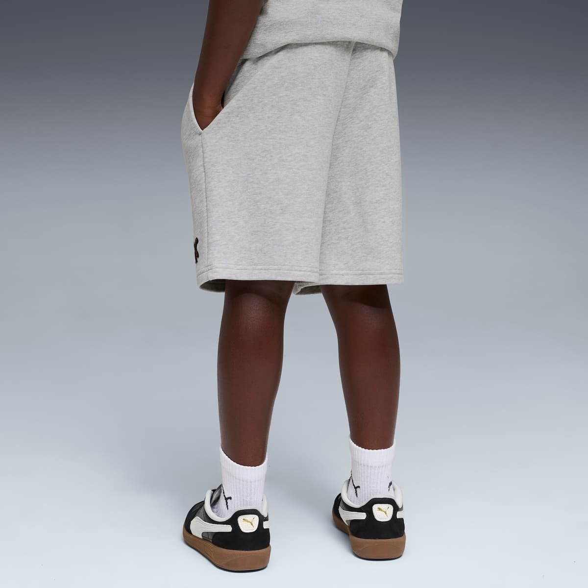PUMA Essentials Logo Lab relaxed short voor Heren, Grijs, Maat 11-12Y thumbnail 3