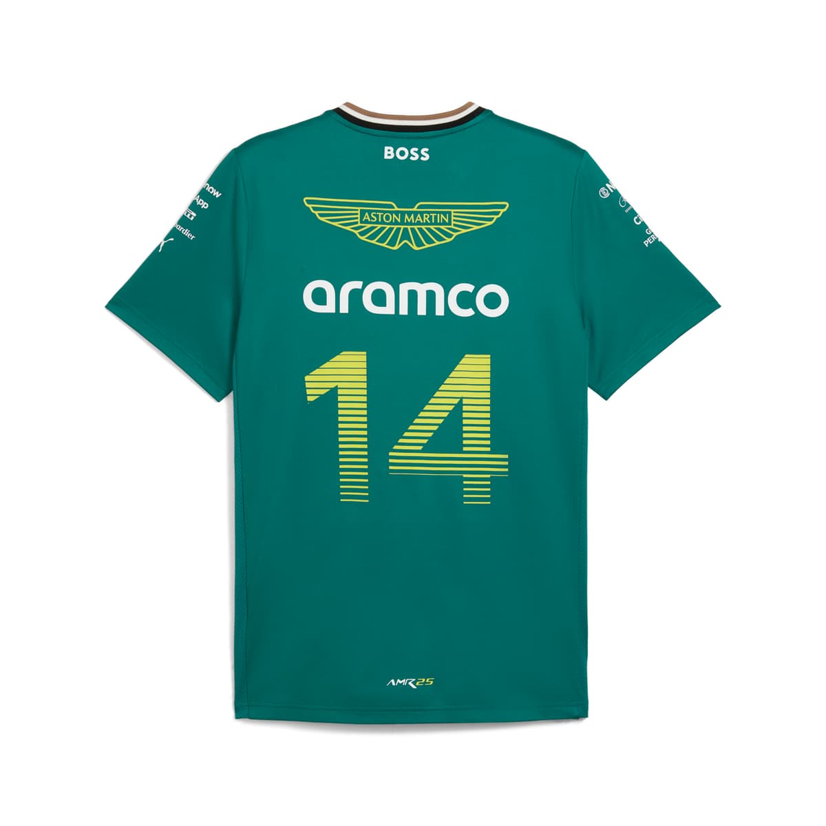 PUMA x ASTON MARTIN ARAMCO F1Â® TEAM Replica Alonso T-shirt voor Heren, Groen, Maat M thumbnail 4