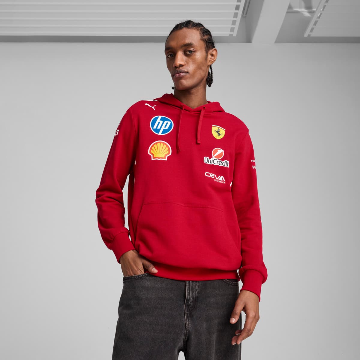 PUMA Scuderia Ferrari HP 2025 Driver hoodie voor Heren, Maat L