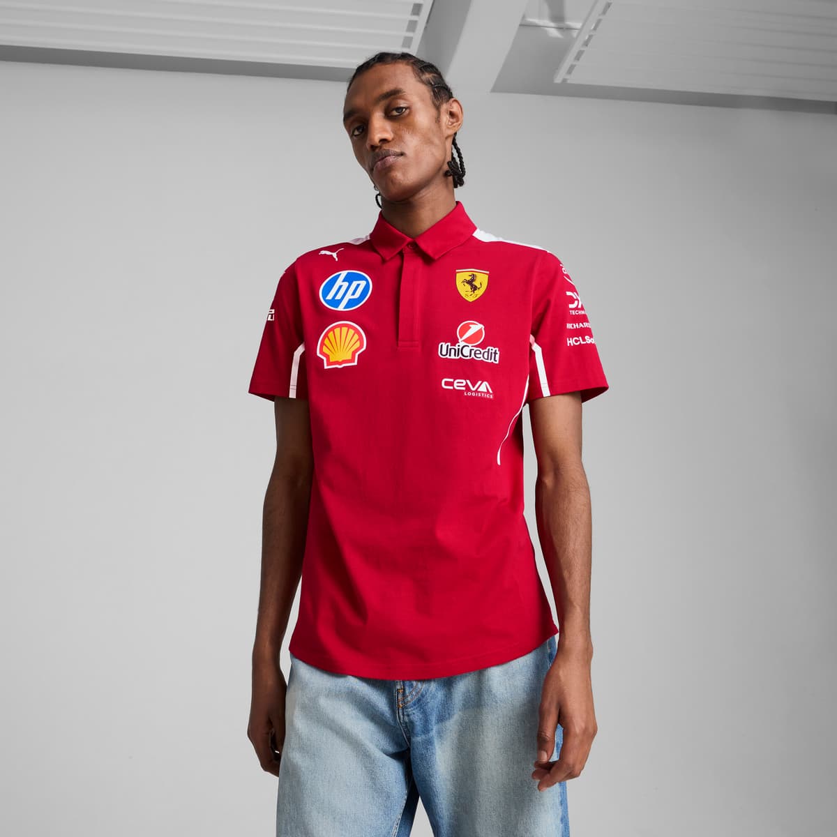 PUMA Scuderia Ferrari HP 2025 Team poloshirt voor Heren, Maat L