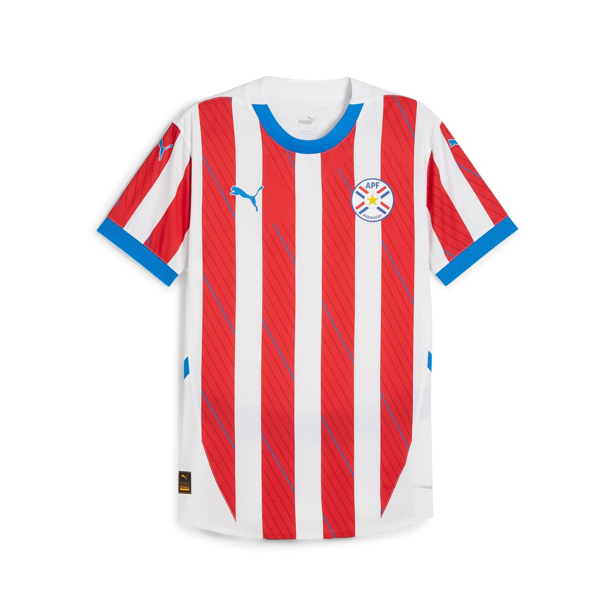 PUMA Paraguay Voetbal 2024 thuisshirt voor Heren, Rood/Wit, Maat XS