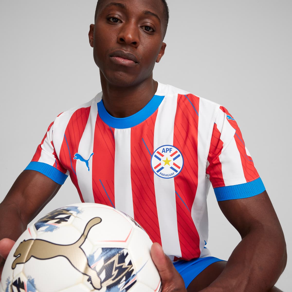 PUMA Paraguay Voetbal 2024 thuisshirt voor Heren, Rood/Wit, Maat XL thumbnail 3