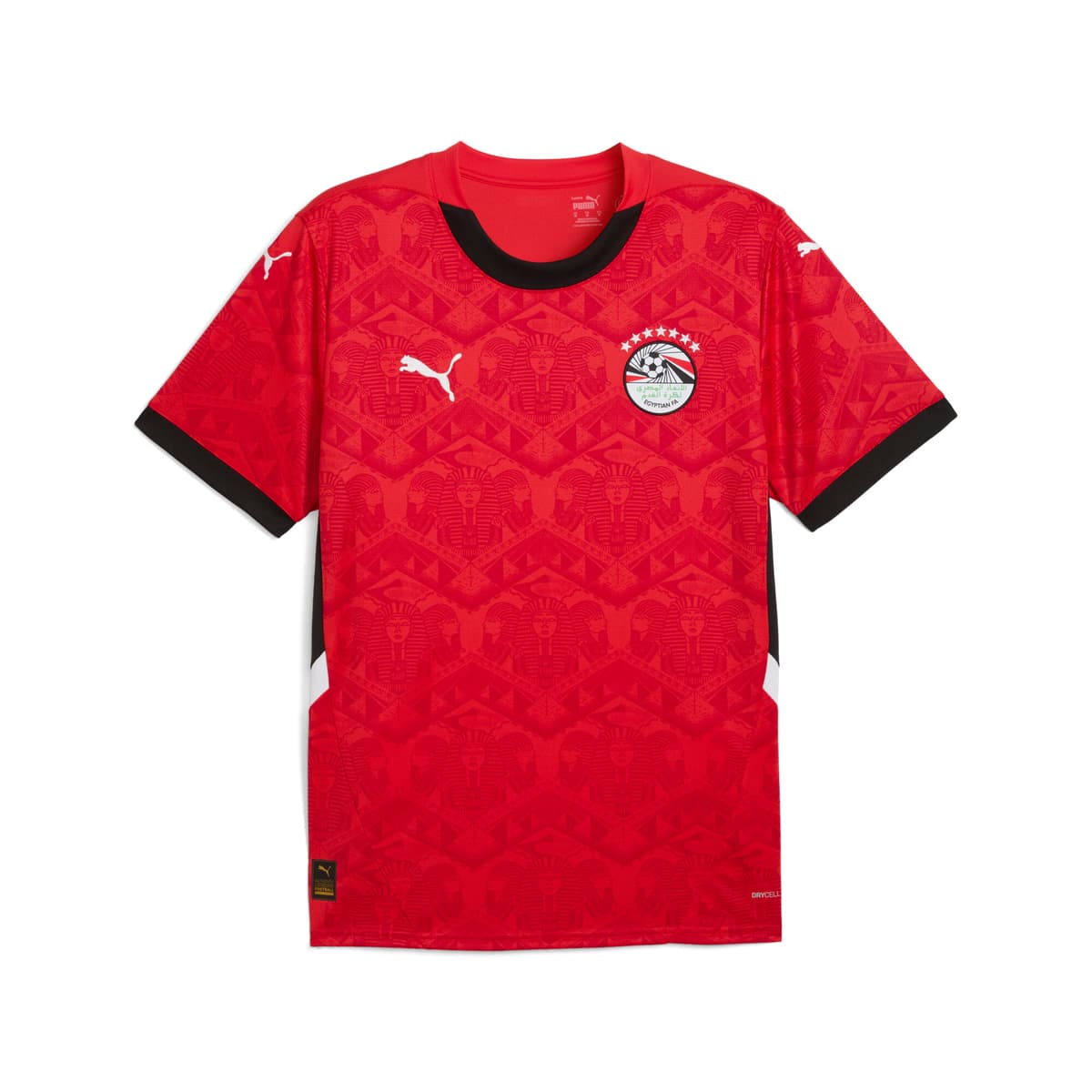 PUMA Egypte 2025 thuisshirt voor Heren, Zwart/Rood, Maat S thumbnail 3
