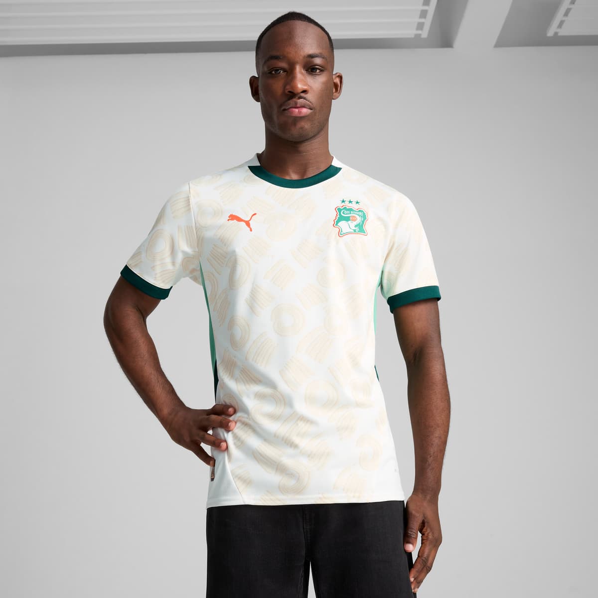 PUMA Ivoorkust 2025 uitshirt voor Heren, Wit, Maat XS