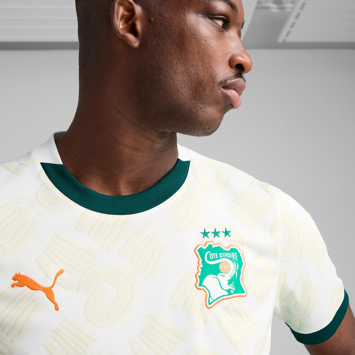 PUMA Ivoorkust 2025 uitshirt voor Heren, Wit, Maat XS thumbnail 8