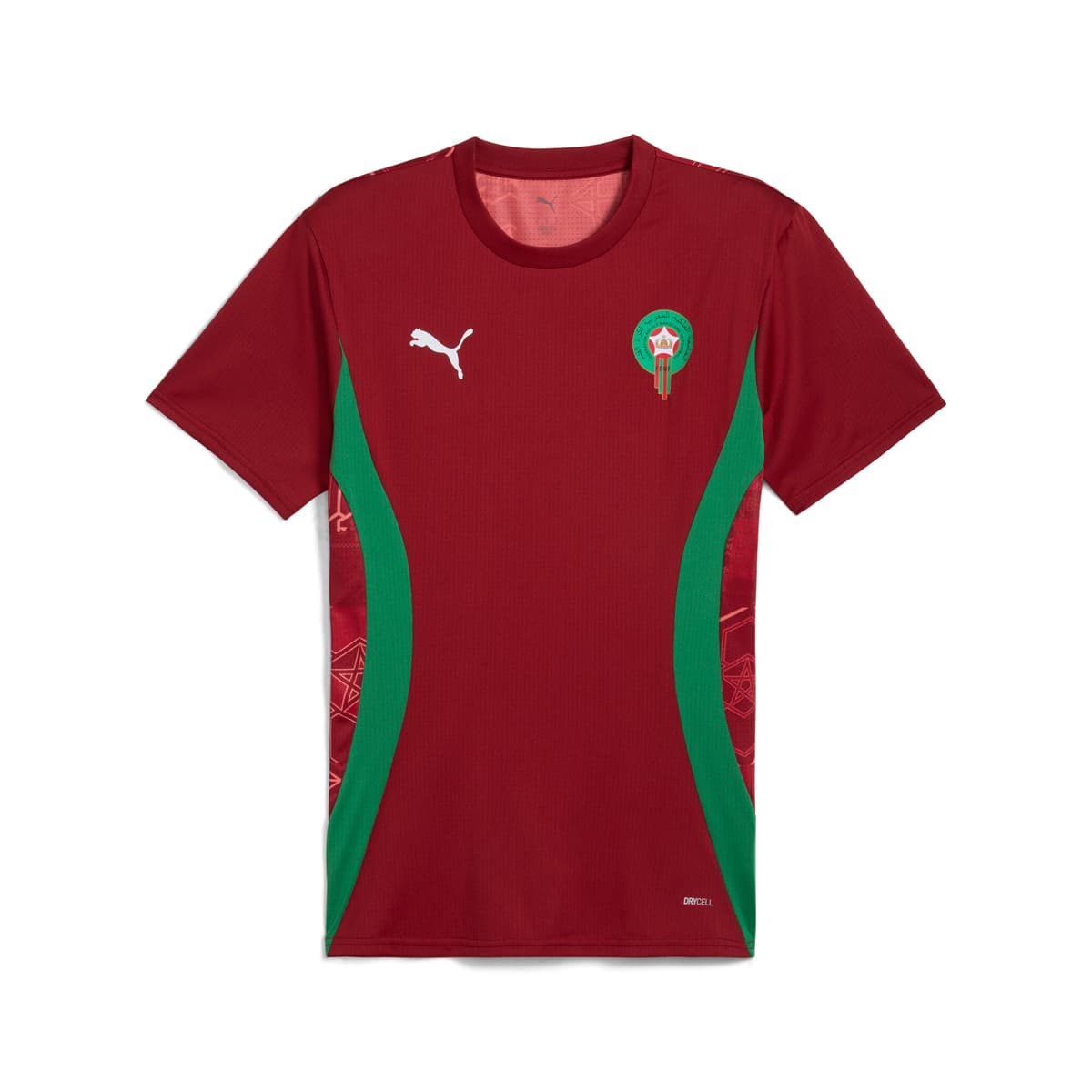 PUMA Marokko prematch-shirt voor Heren, Groen/Rood, Maat L