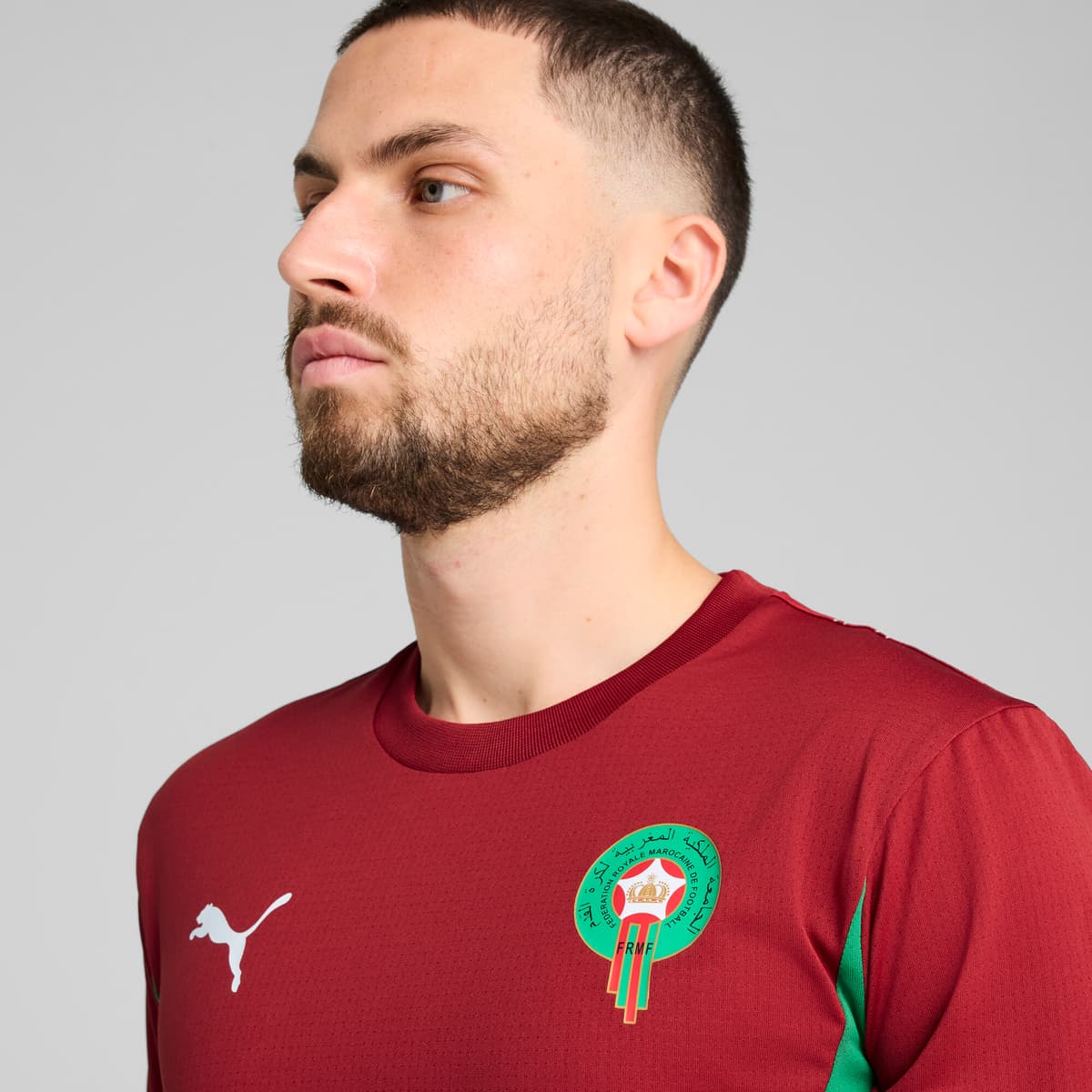PUMA Marokko prematch-shirt voor Heren, Groen/Rood, Maat L thumbnail 2