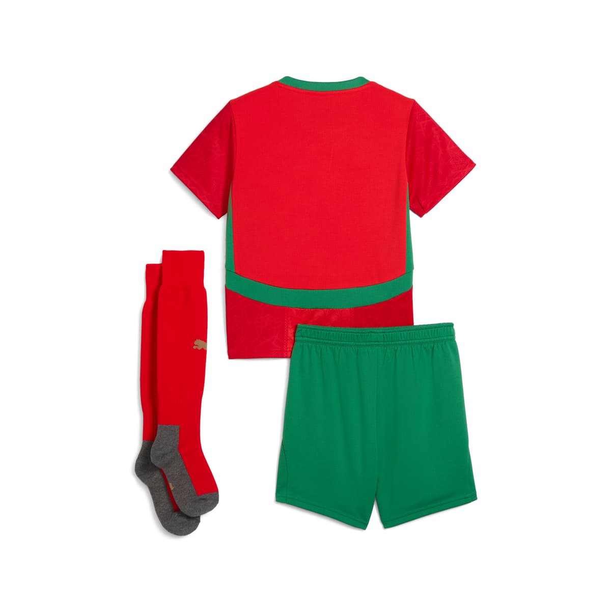 PUMA Marokko 2025 mini-thuistenue, Groen/Rood, Maat 5-6Y thumbnail 2