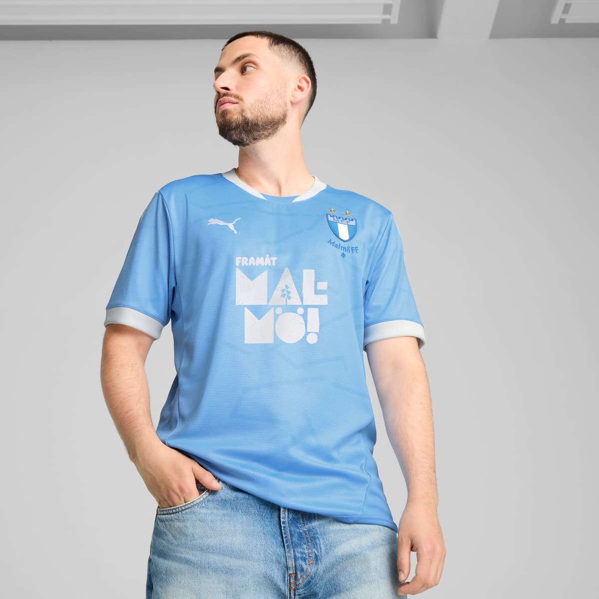 PUMA MalmÃ¶ FF thuisshirt voor Heren, Blauw/Wit, Maat S thumbnail 6