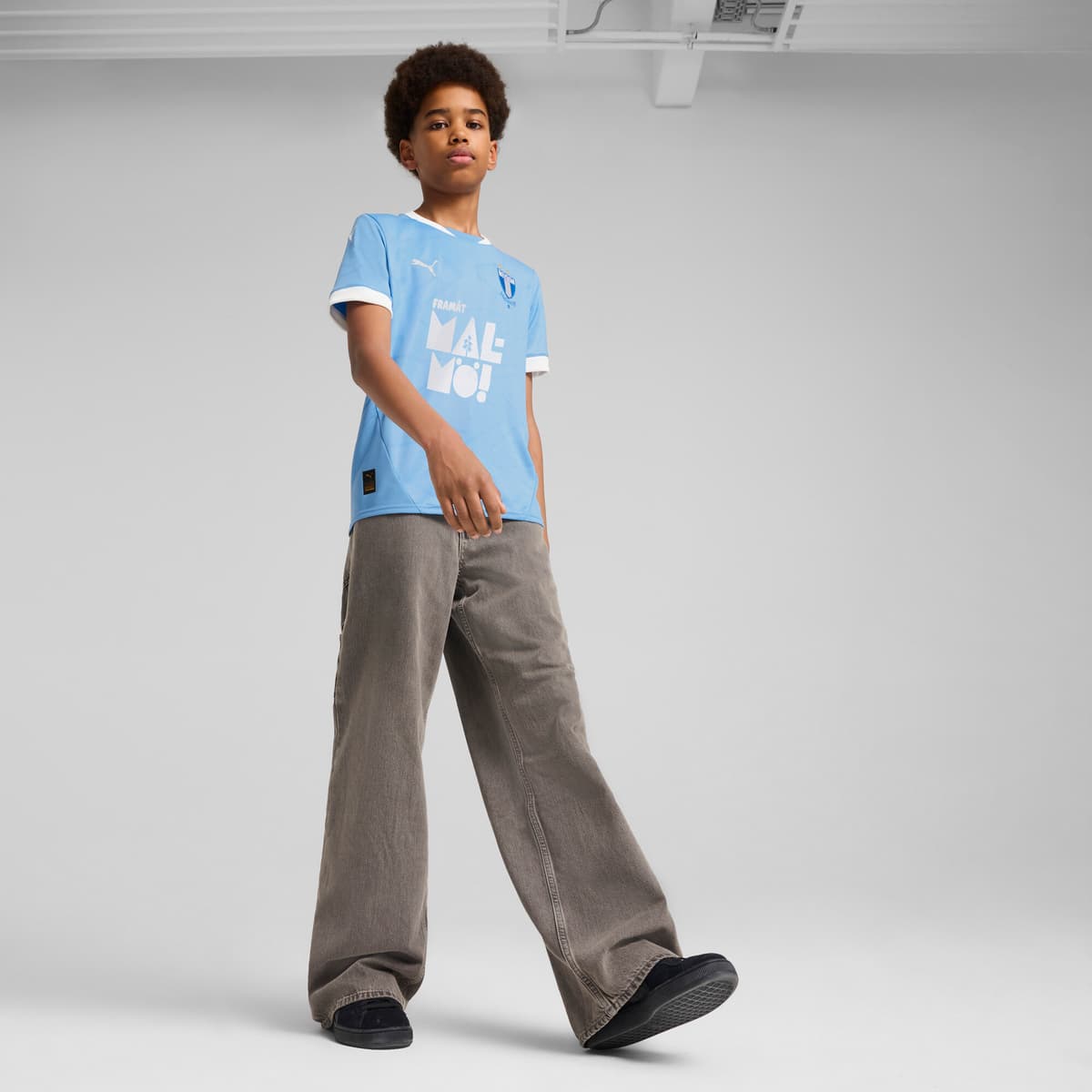 PUMA MalmÃ¶ FF thuisshirt, Blauw/Wit, Maat 5-6Y thumbnail 4