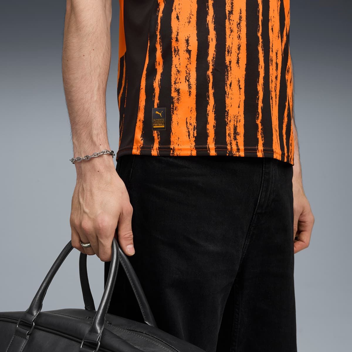 PUMA FC Shakhtar Donetsk 25/26 thuisshirt voor Heren, Zwart/Oranje, Maat XS thumbnail 2