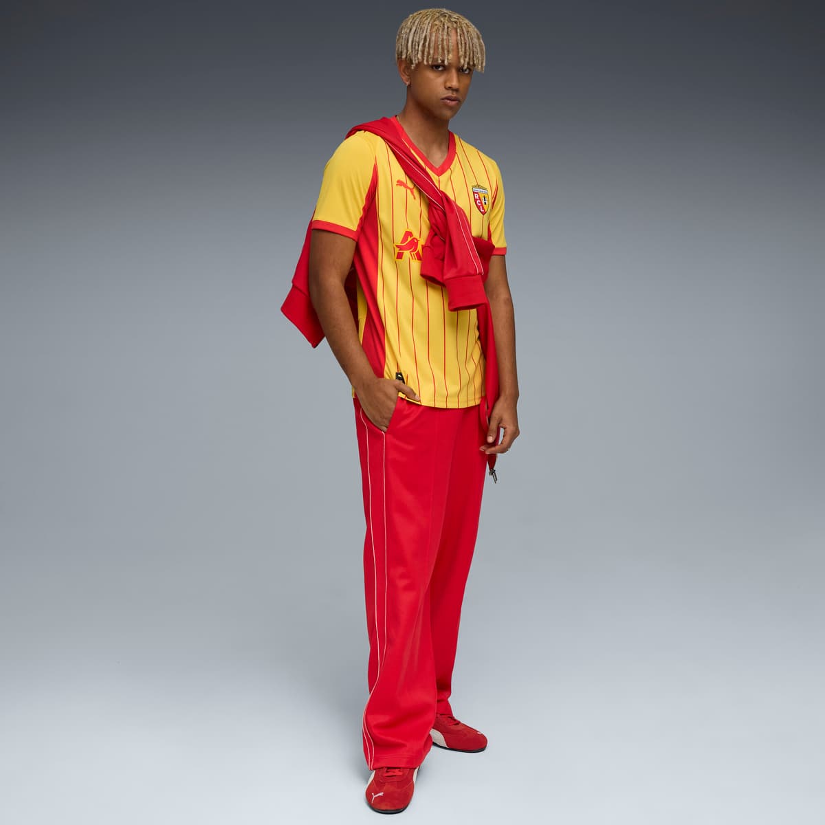 PUMA RC Lens 25/26 thuisshirt voor Heren, Rood/Geel, Maat S thumbnail 4