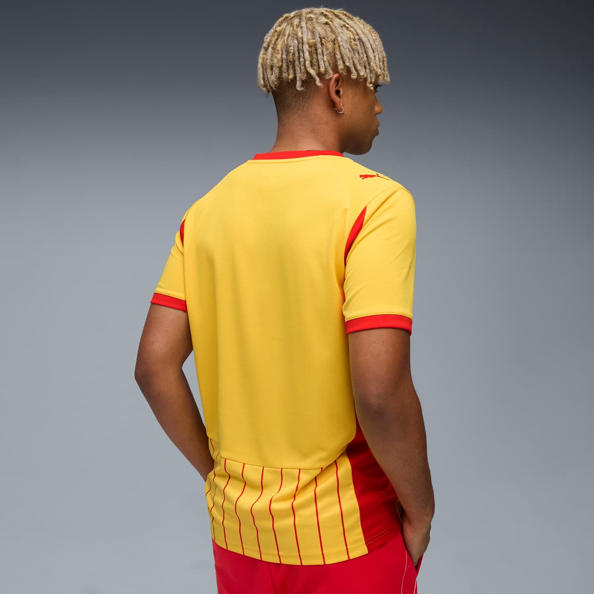 PUMA RC Lens 25/26 thuisshirt voor Heren, Rood/Geel, Maat S thumbnail 3