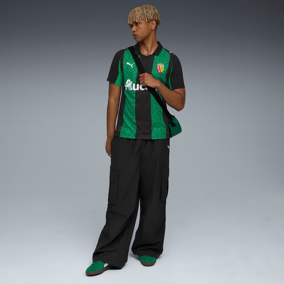 PUMA RC Lens 25/26 uitshirt voor Heren, Groen/Zwart, Maat XL thumbnail 4