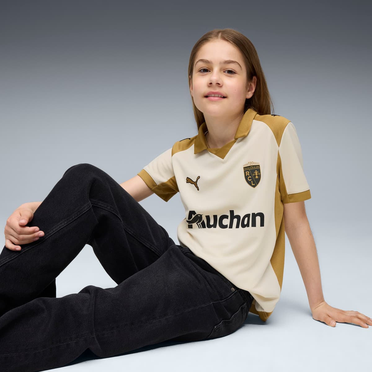 PUMA RC Lens 25/26 derde shirt, Goud, Maat 15-16Y