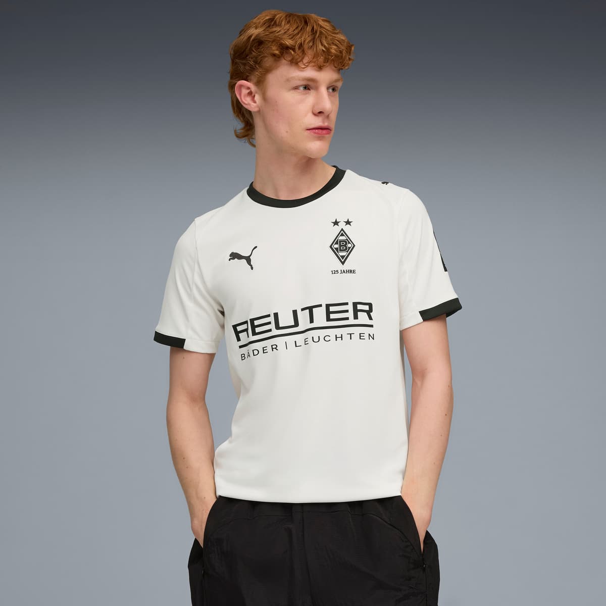 PUMA Borussia MÃ¶nchengladbach 25/26 thuisshirt voor Heren, Zwart/Wit, Maat S thumbnail 6