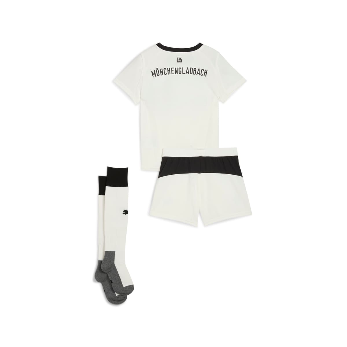 PUMA Borussia MÃ¶nchengladbach 25/26 mini-thuistenue, Zwart/Wit, Maat 5-6Y thumbnail 2