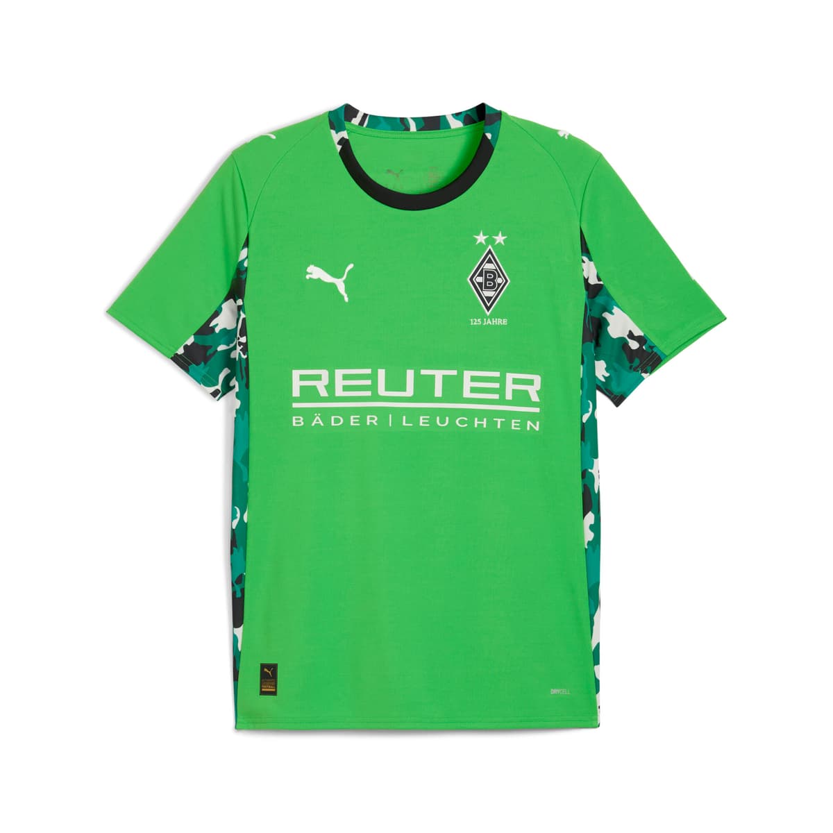PUMA Borussia MÃ¶nchengladbach 25/26 uitshirt voor Heren, Groen/Wit, Maat L