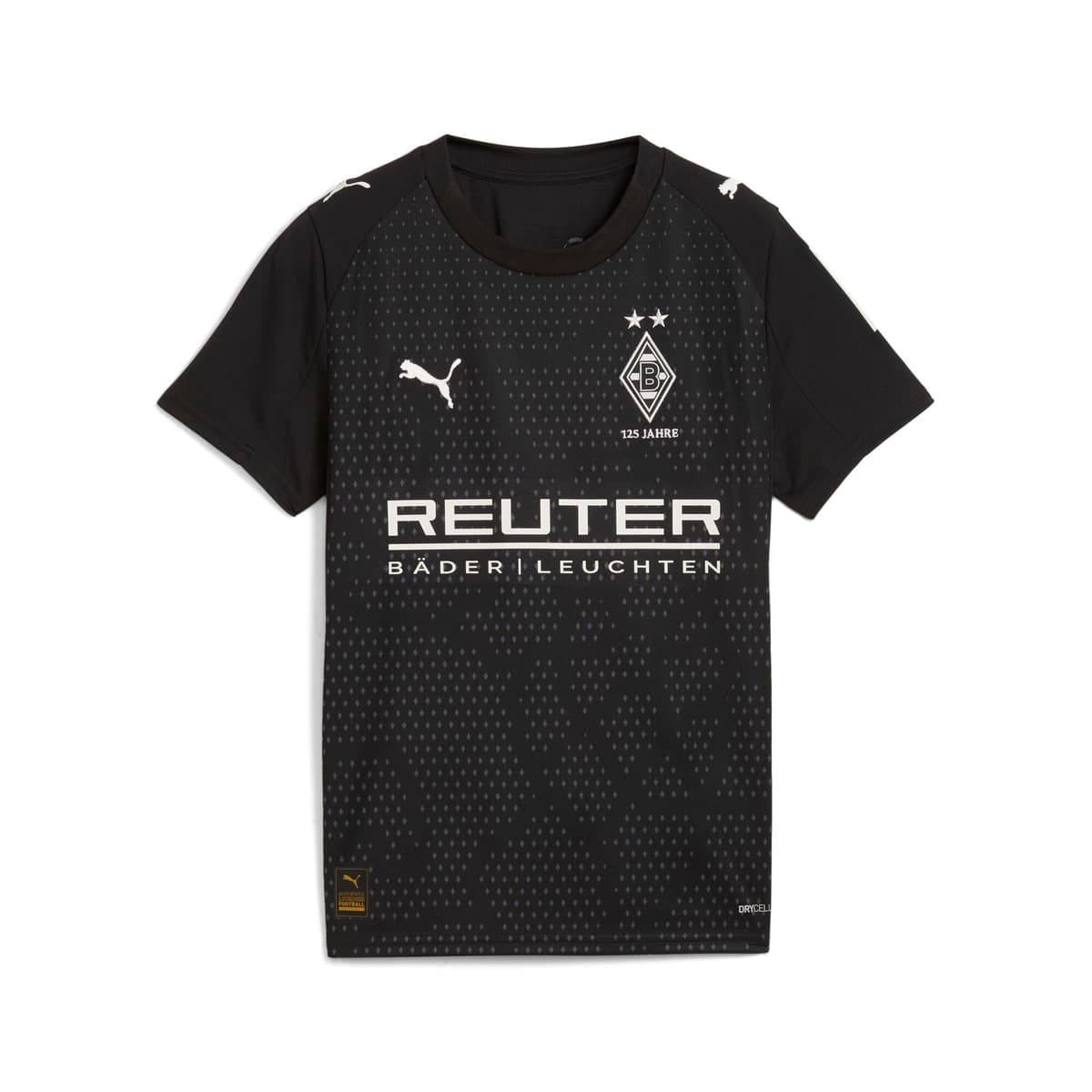 PUMA Borussia MÃ¶nchengladbach 25/26 derde voetbalshirt, Zwart/Wit, Maat 11-12Y thumbnail 3