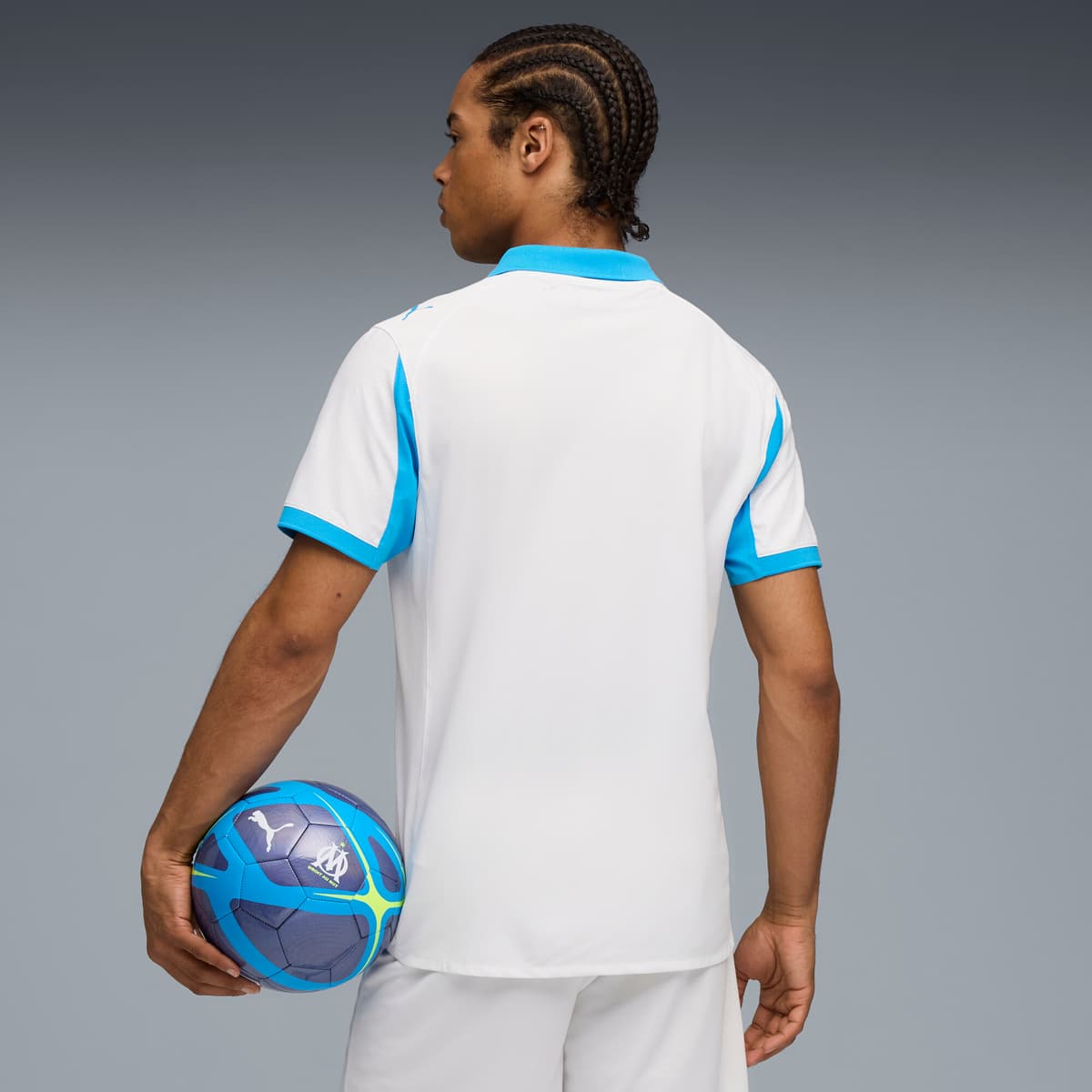 PUMA Olympique de Marseille 25/26 Authentic thuisshirt voor Heren, Blauw/Wit, Maat XS thumbnail 3