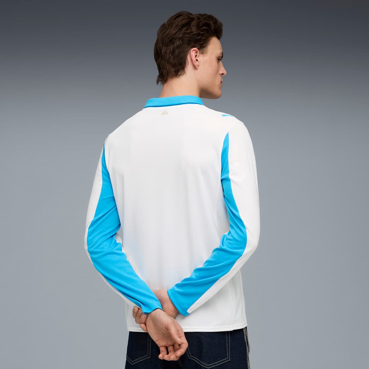 PUMA Olympique de Marseille 25/26 thuisshirt met lange mouwen voor Heren, Blauw/Wit, Maat M thumbnail 3