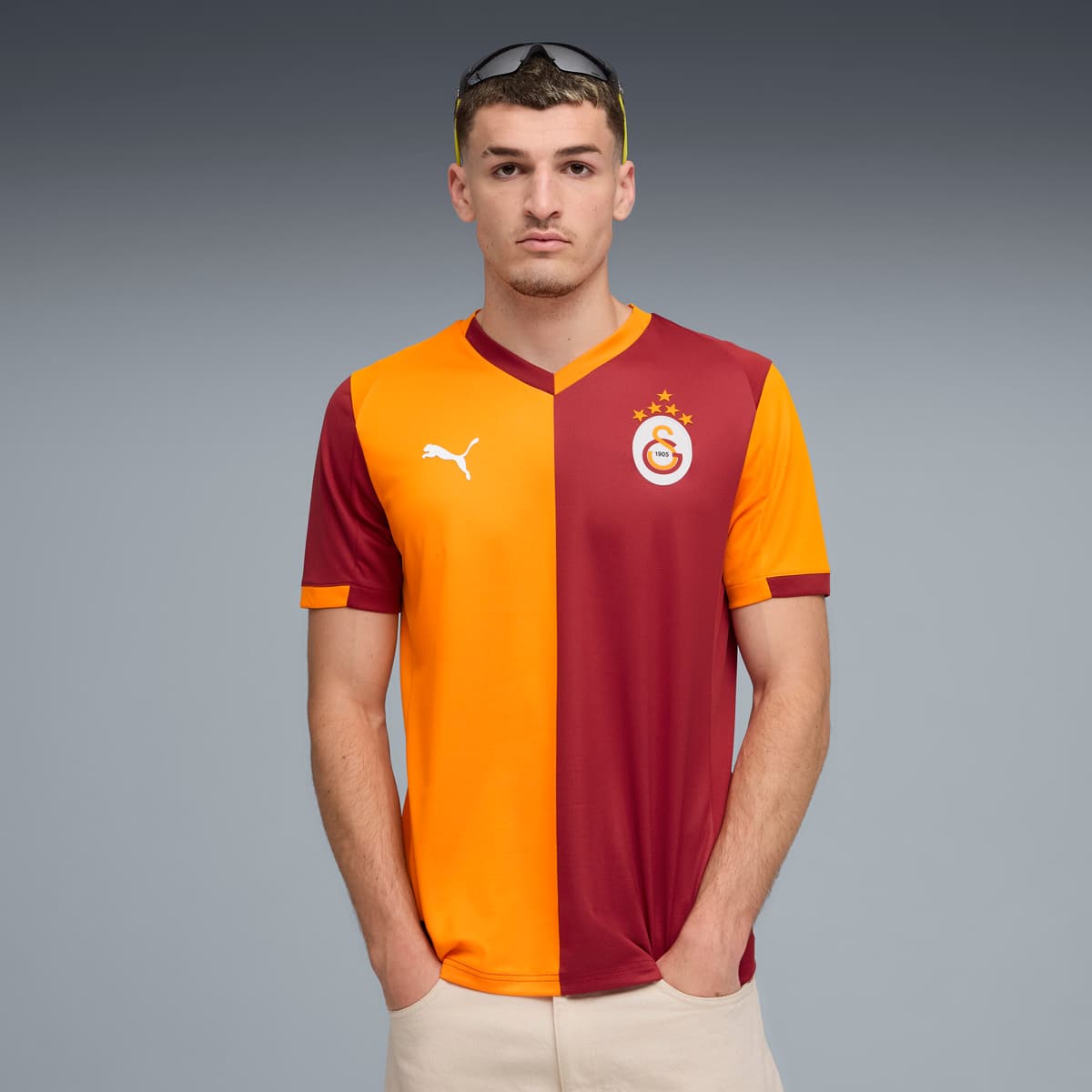 PUMA Galatasaray SK 25/26 thuisshirt voor Heren, Rood/Oranje, Maat XXL thumbnail 7