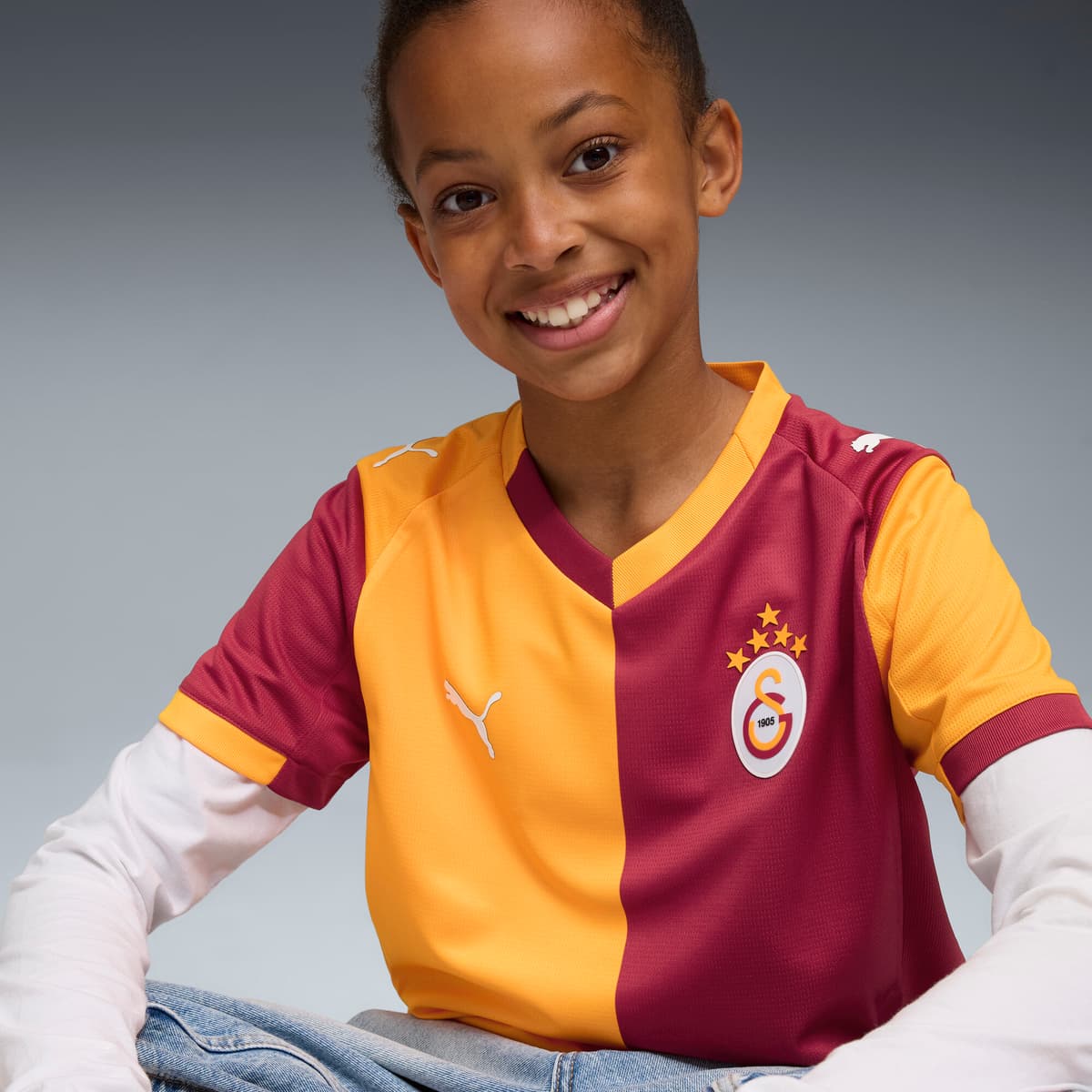 PUMA Galatasaray SK 25/26 thuisshirt, Rood/Oranje, Maat 11-12Y thumbnail 7