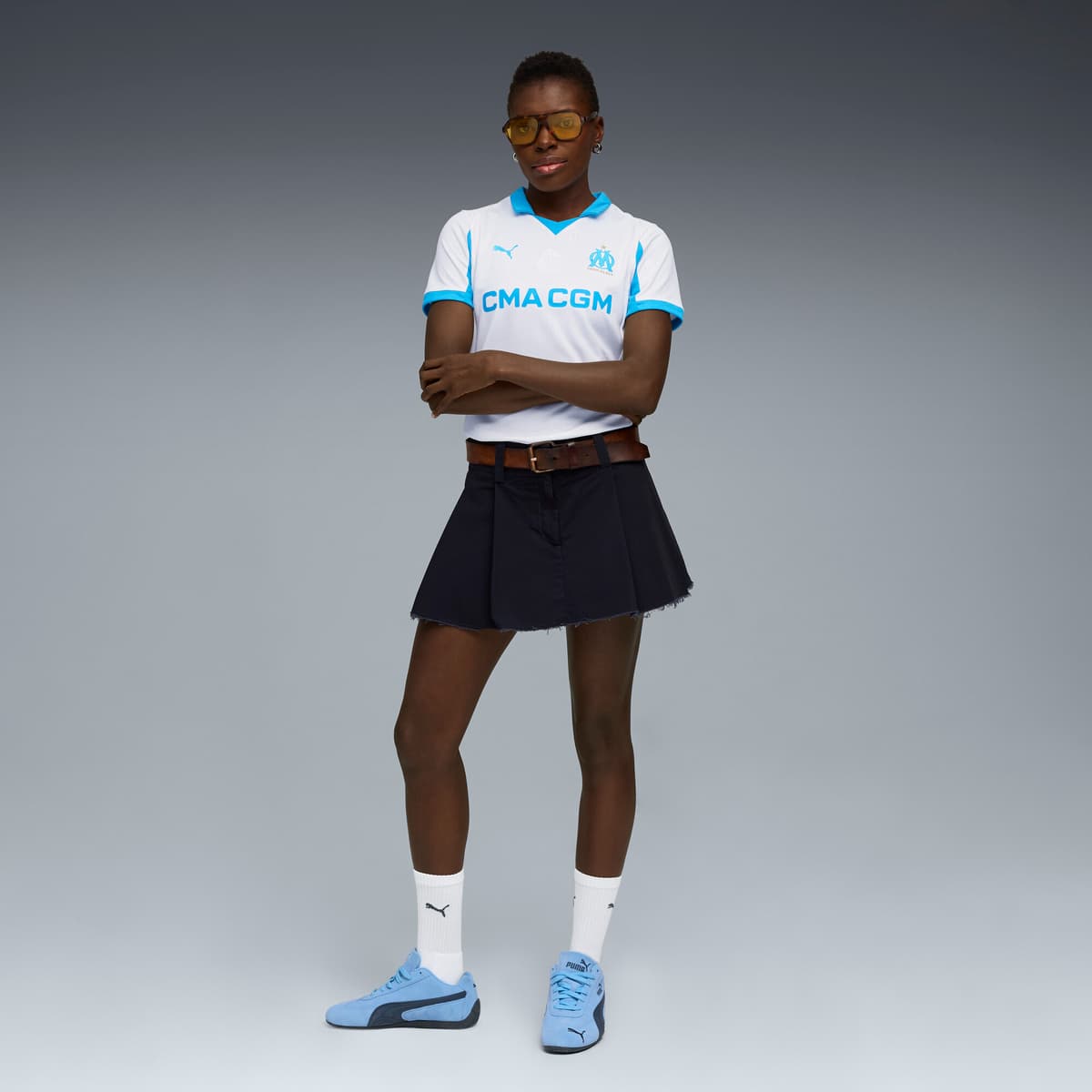 PUMA Olympique de Marseille 25/26 thuisshirt voor Dames, Blauw/Wit, Maat XL thumbnail 2